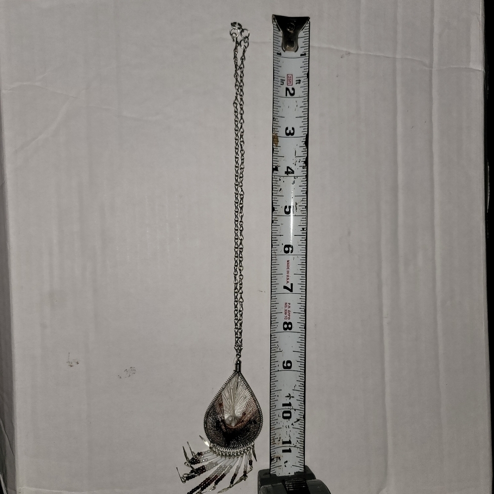Indian Style necklace Silver color hook closer 17" - Picture 4 of 6